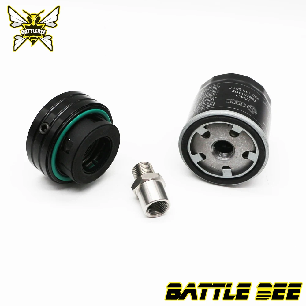 Battle bee VAG EA111 Sandwich Oil-Filter Adapter Oil temp oil pressure gauge sensor Plate for Volkswagen audi BB-UOA-003-EA111