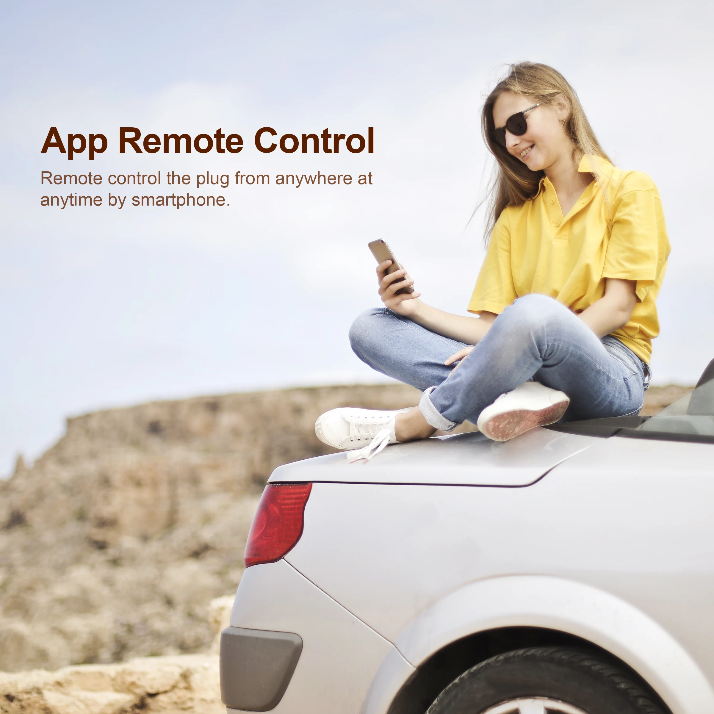 GIRIER-enchufe inteligente WiFi para exteriores, dispositivo con 2 salidas, 16A, Control remoto inalámbrico por aplicación Smart Life, funciona con Alexa y Google Home