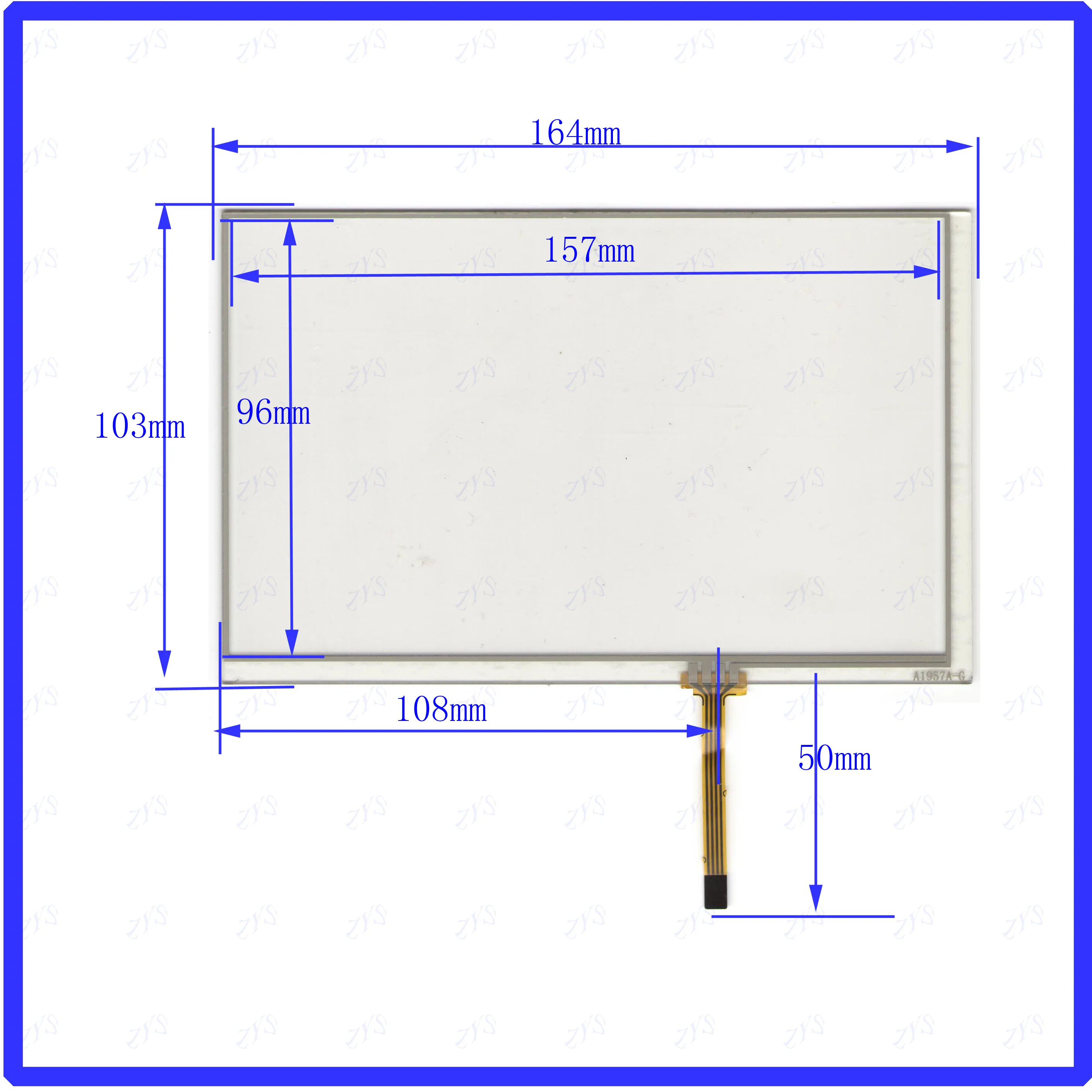 ZhiYuSun A1957A 164*103mm suitable  4lines resistance screen  this is compatible blass suitable  164*103