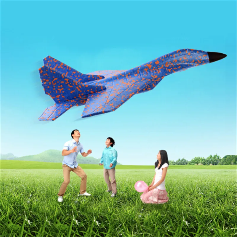 DIY Hand Throw Flying Glider Fighter Planes Foam Aeroplane Model Party Bag Fillers Flying Glider Plane For Children Kids Toys