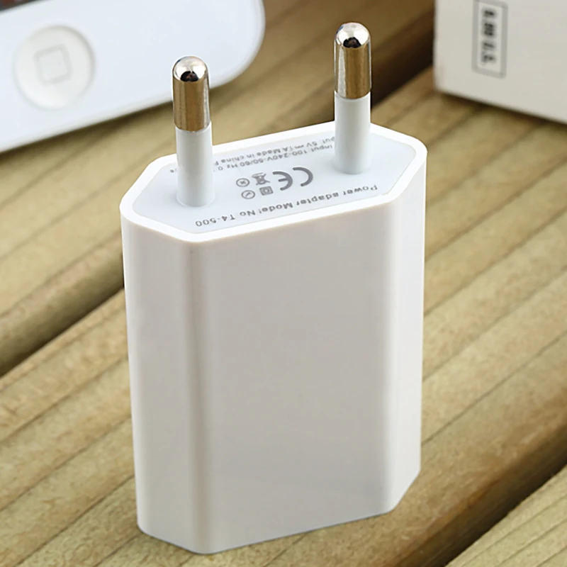 2PCS 5V 1A EU Plug Mobile Phone Adapter For Apple iphone X XR XS Max 8 7 6 5 Samsung S6 S7 edge 5W Travel Charger Huawei Xiaomi