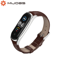 For Mi Band 5 6 Strap for Xiaomi Mi Band 4 Bracelet Genuine Leather Correa Miband 3 Wristband Replacement NFC Global Version