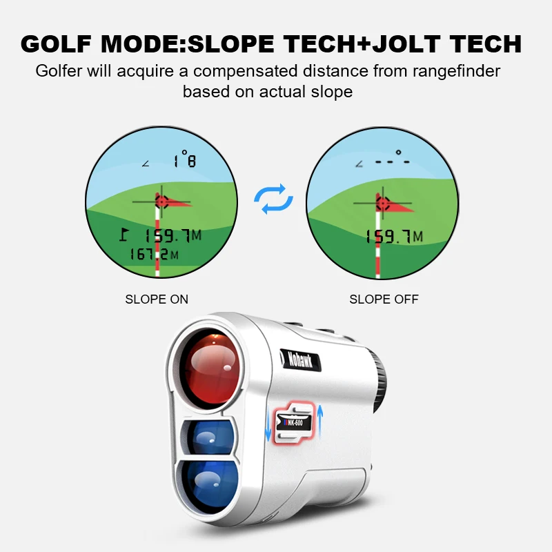 Golf Range Finder With Slope Laser Range Finder Telescope Distance Meter for Golf Sport, Hunting, Survey