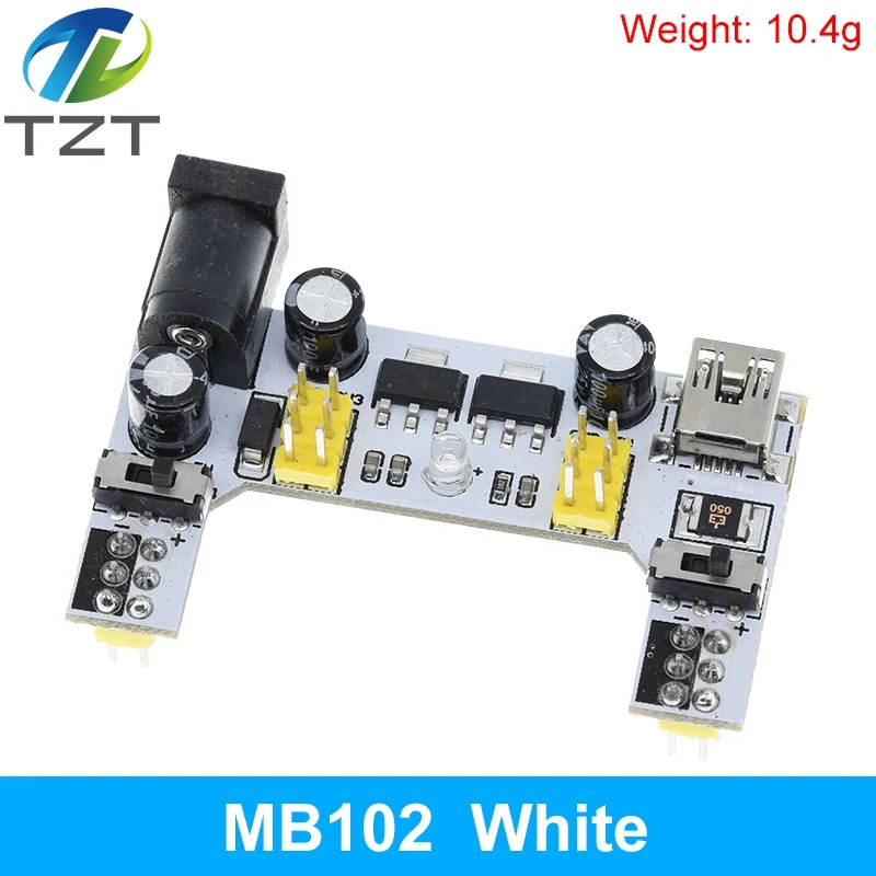 MB102 Breadboard-Stromversorgungsmodul / MB102 Weißes Breadboard-Spezial-Strommodul 2-Wege 3,3V 5V MB-102 Lötfreies Steckbrett – Detail 11