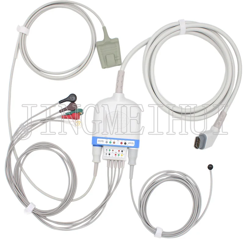 Compatible Seimens-Drager MS20094 Multi-link trunk Cable with spo2/Temp/ECG adapter box for SC6000/6002XL/7000/9000 monitor.