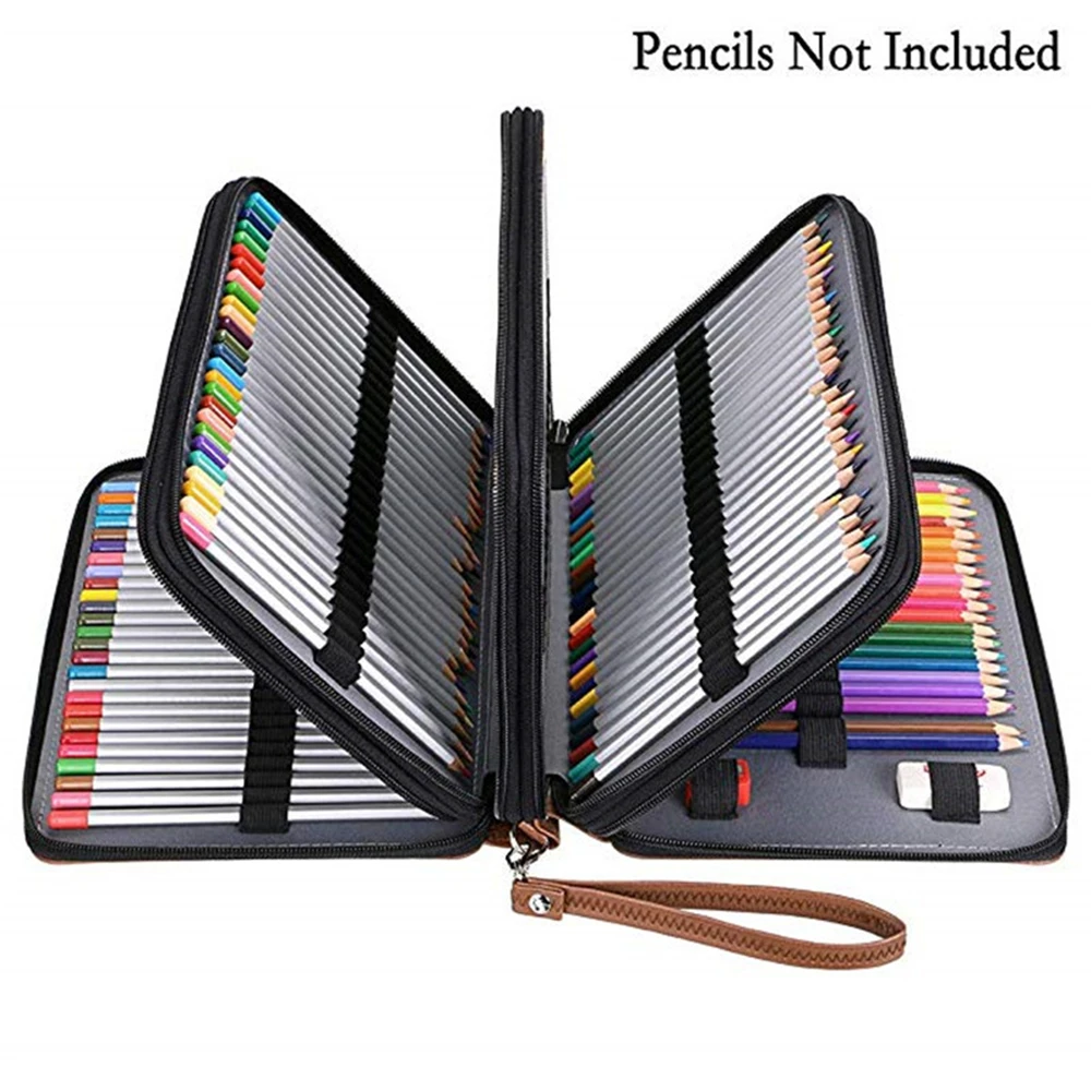 120/168 Holes Pencil Case School Pencilcase for Girl Boy Penal Large Pen Box Stationery Bag Big Pencilholder Cartridge Pouch Kit