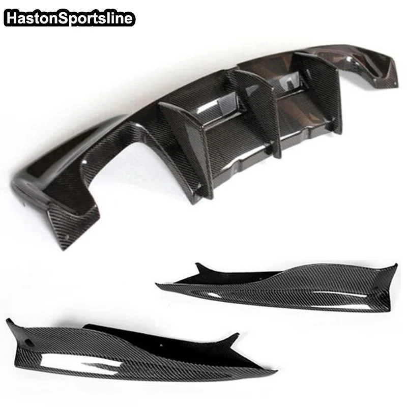 For BMW E82 1M Modified Carbon Fiber Rear Body Kit Bumper Diffuser Apron Splitter 2011 2012 2013