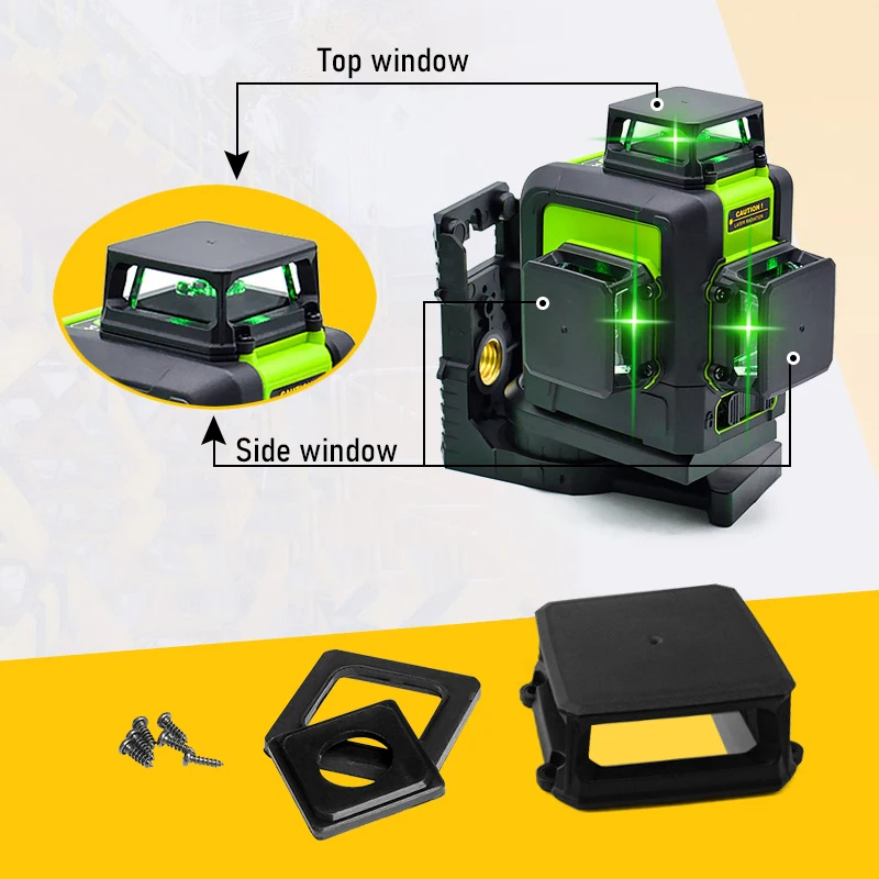 Imagem -04 - Zokoun-capa Protetora para Janela de Vidro Superior para 3d 12 Linhas com Laser Vermelho ou Verde 12rc 12ghz Md12r Md12g Peça de Substituição