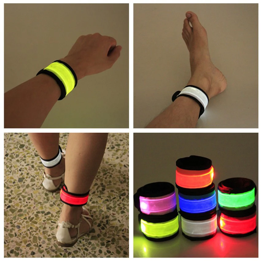 LED Light Up Wristbands for Men and Women,Flashing Arm Wrist Band,Safety Gear Lights for Running, Outdoor Sports Fits,Women,Kids