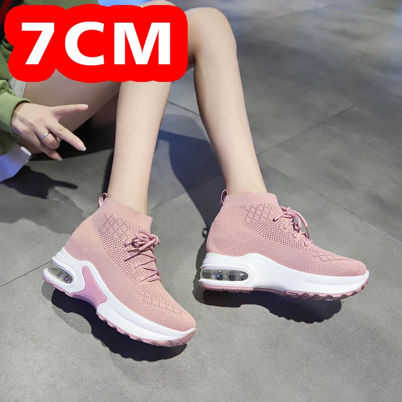 Women Tennis Shoes Tenis Feminino 2019 Heightening Air Cushion Shoes Fitness Shoes Women Gym Sport Shoe Outdoor Jogging Sneakers