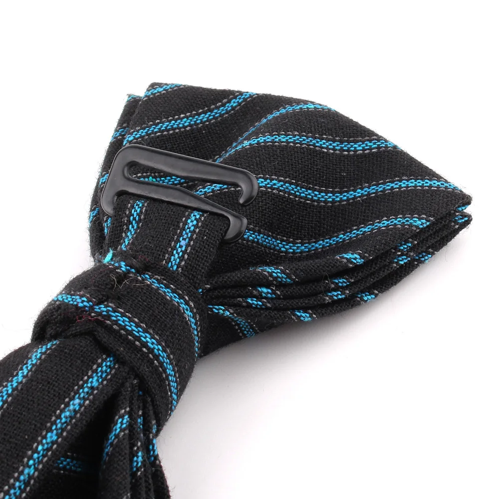 Baumwolle Bowtie Casual Feste fliege Für Männer Frauen Erwachsene Bogen Krawatten Cravats Männlichen Bogen knoten Für Party Hochzeit Schwarz striped Bowties