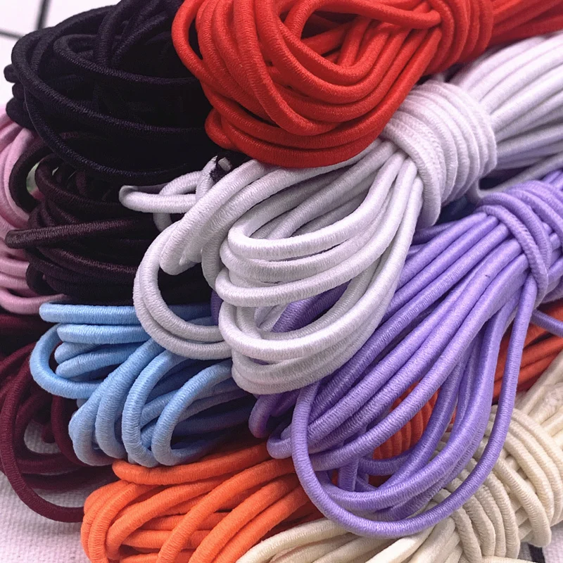 New 5yards 2mm 2.5mm High Elastic Round Elastic Band Rubber Band Elastic Cord for Jewelry Making Diy Accessories