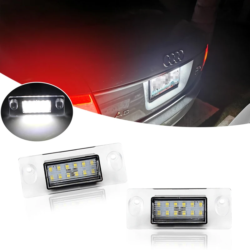 2pcs Error Free LED Car Number License Plate Light Lamp For Audi A4 S4 B5 S5 B5 A3 S3  OEM#: 8D9943021