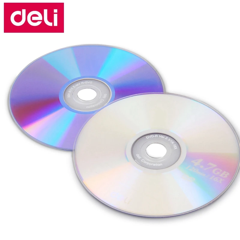 1PCS Deli 3724 DVD-R Blank Disc Recordable DVD Single Chip Recordable Digital Versatile Disc  4.7GB/120min/16x DVD-R Disc