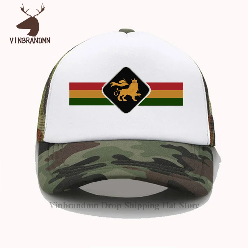 New Fashion Classic Rasta Lion Session Baseball cap Rastafari Lion Summer Cotton hat Hipster Jamaica Judah Lion King Bucket Hats