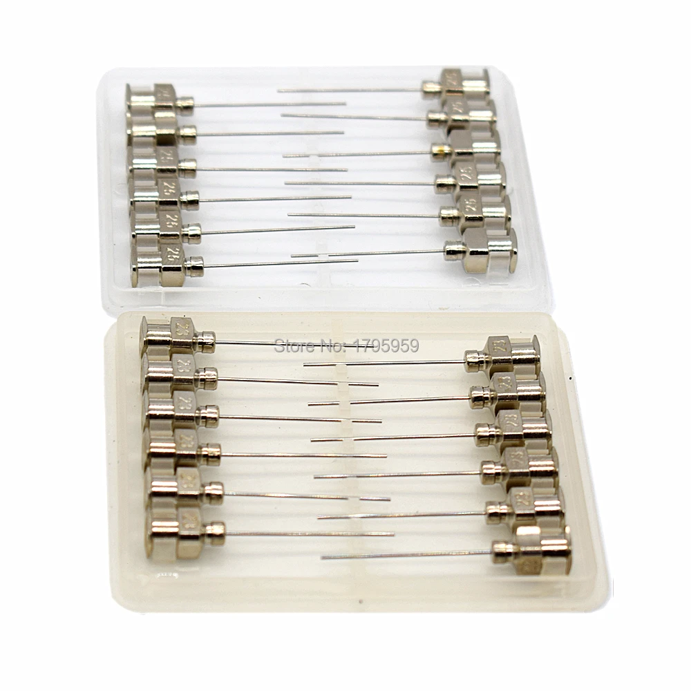 Dispensing Needle 23G 25G Blunt Tips Adhesive Glue Liquid Syringe Stainless Steel Needles 12 Piece Set for Industrial Dispensing