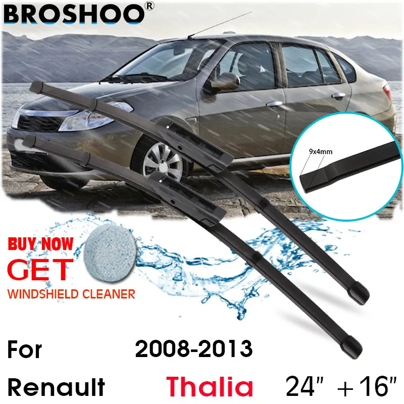 

Car Wiper Blade Front Window Windscreen Windshield Wipers Blades Auto Accessories For Renault Thalia 24''+16'' 2008-2013