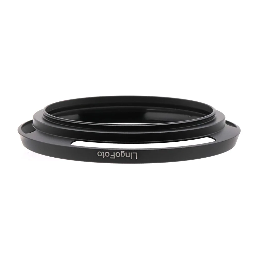 Universal Metal Screw-In Vented Korte Zonnekap Zwart 62 / 67/72Mm Camera Fotografie Accessoire