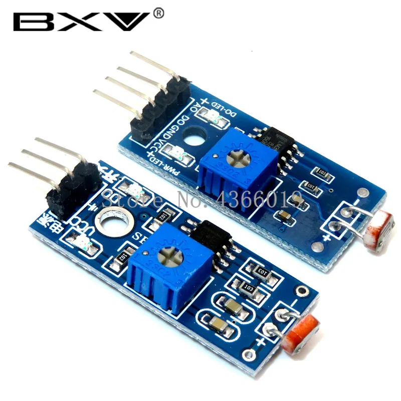 

100PCS Optical Sensitive Resistance Light Detection Photosensitive Sensor Module for arduino 3pin/4pin DIY Kit