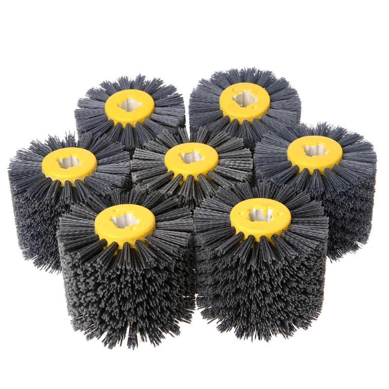 120*100mm Deburring Abrasive Wire Drawing Round Brush Head Polishing Grinding Tool Buffer Wheel For Furniture Wood Sculpture