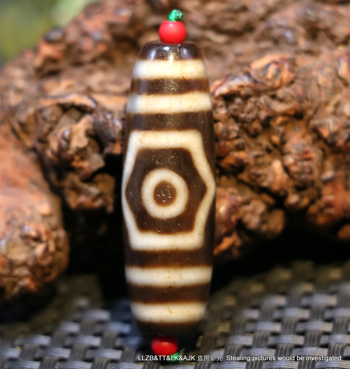 

Power Energy Tibetan Old Agate 3 Eye Big Wisdom Elements dZi Bead Amulet AAA ZY Timestown UPD519A7