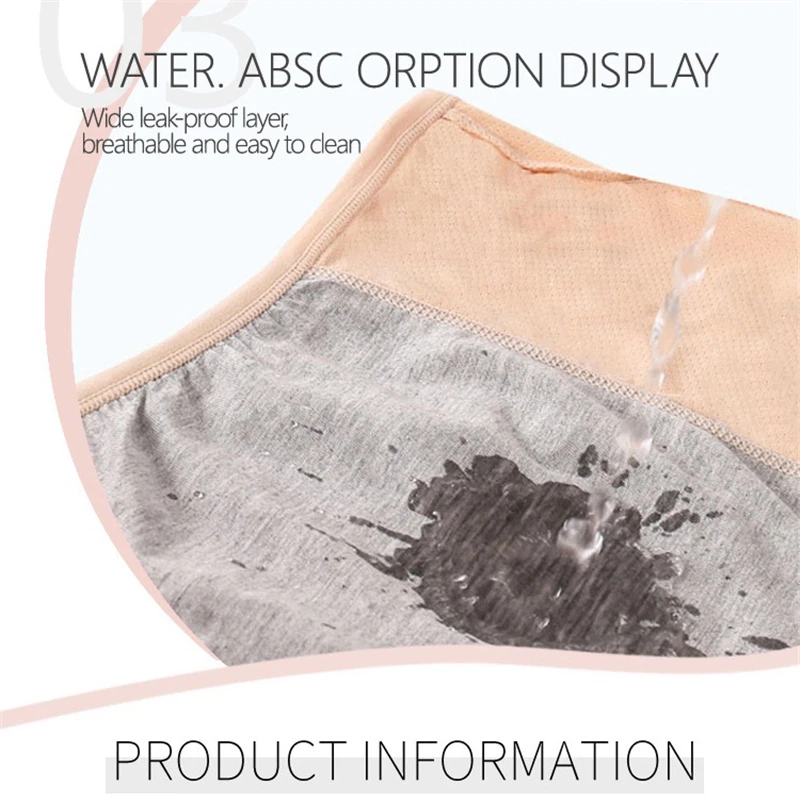 Xiaomi mijia calcinha fisiológica feminina, 3 peças à prova de vazamento, calcinhas para o período de algodão, à prova d' água, lingerie feminina