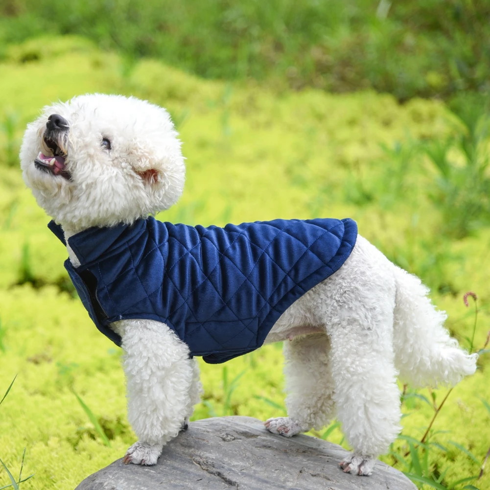 Reversible Winter Warm Dogs Coat Clothes Vest Waterproof Pet Clothing Turtle-neck Large Dogs Jacket Outfit