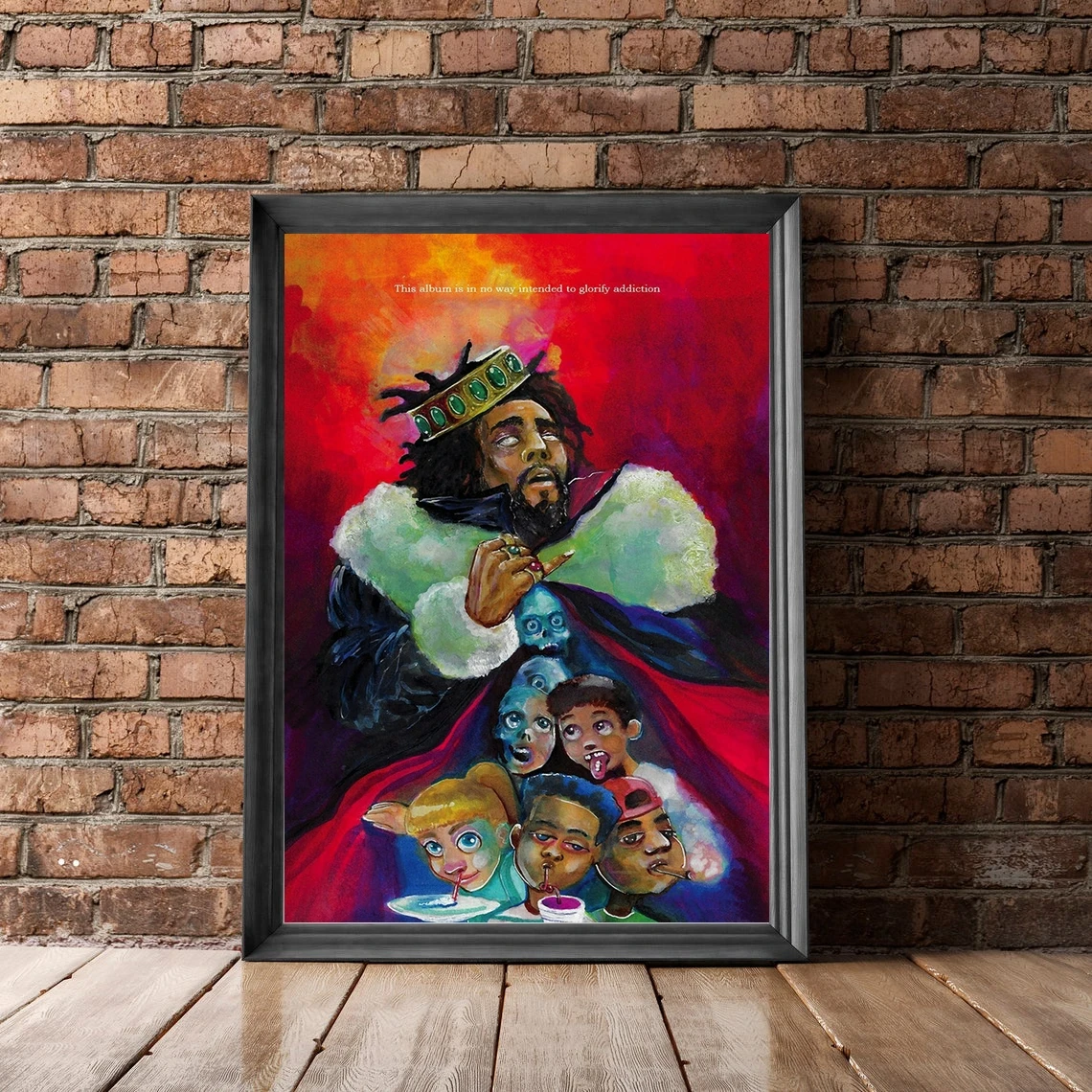 J Cole K.O.D Music Album Canvas Poster Hip Hop Rapper Pop Music Star Home Wall Painting Decoration (No Frame)