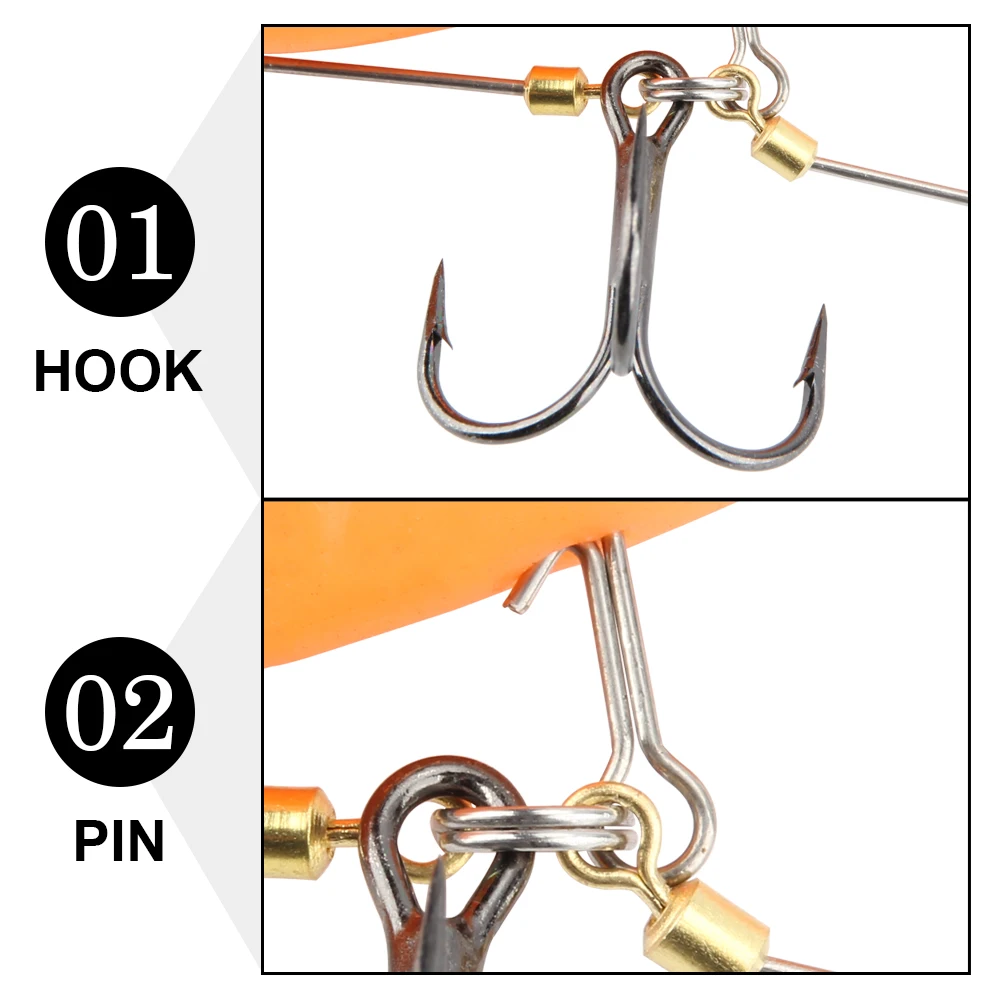 Spinpoler Shad Belly Hook Stinger Rig for Softbait Pike Double Fishing Hooks #6 #1 #1/0 Cork Screw Shad Spin Rig Tackle Pesca