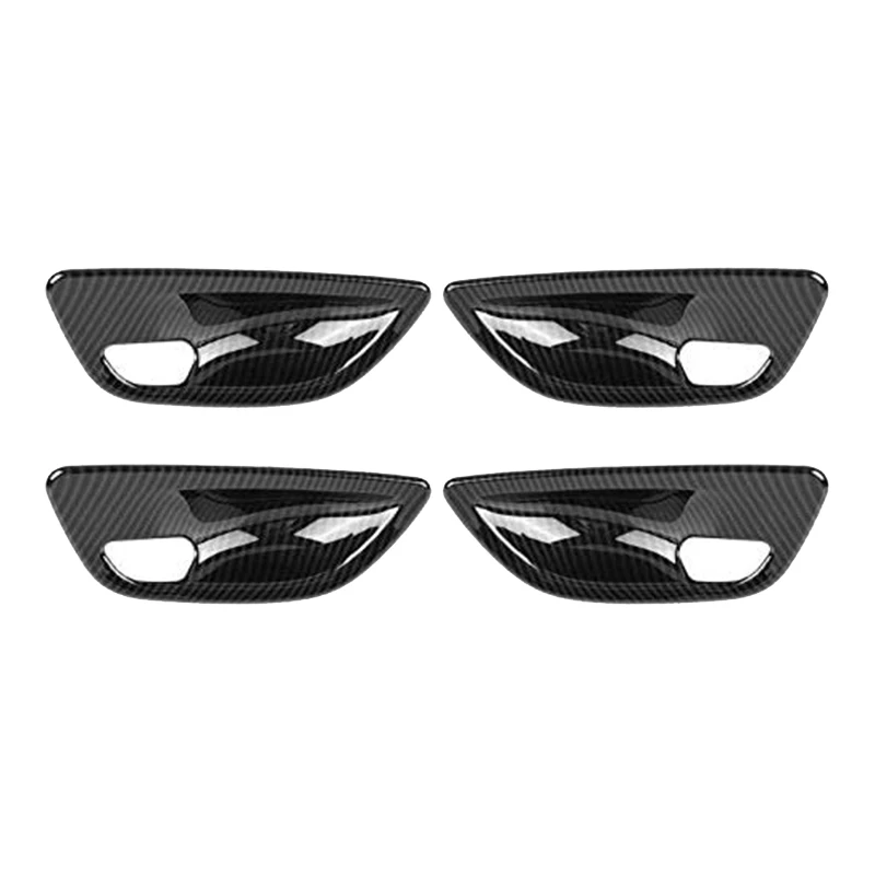 4 Stuks Carbon Fiber Interieur Deurklink Bowl Cover Trim Voor-Bmw 5 Serie F10 2011-2016