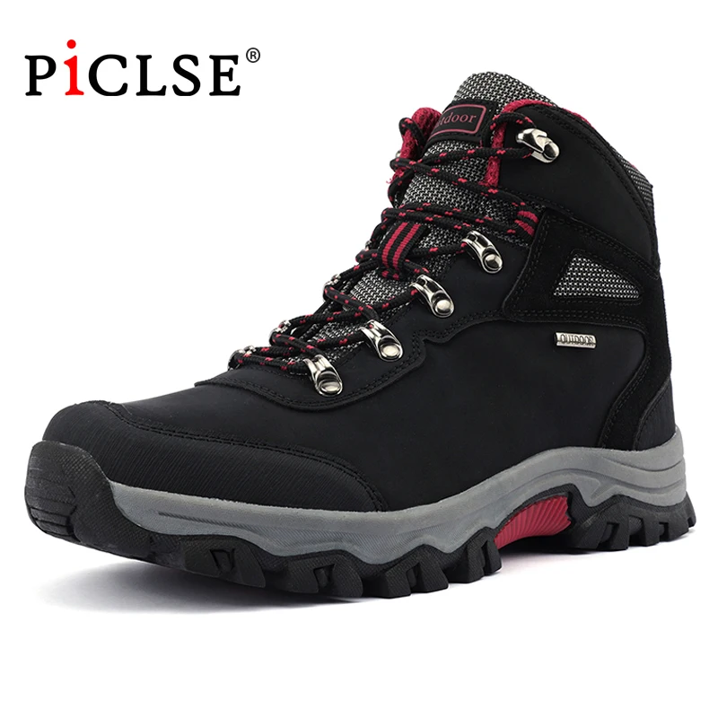 

Plus Size 47 Autumn Winter Men Boots Anti-Skidding Trekking Shoes Outdoor Hiking Boots Walking Footwear Ankle Men Botas Hombre