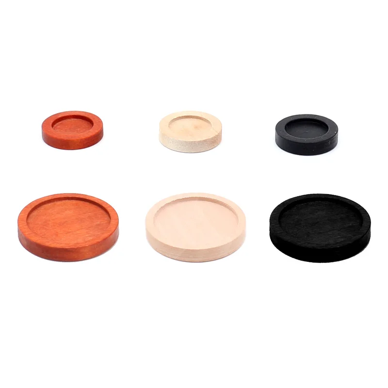 20pcs/lot  wood material Cabochon fit 12mm 25mm Base wood frame Pendants for silicone mold Jewelry Making DIY Handmade Craft