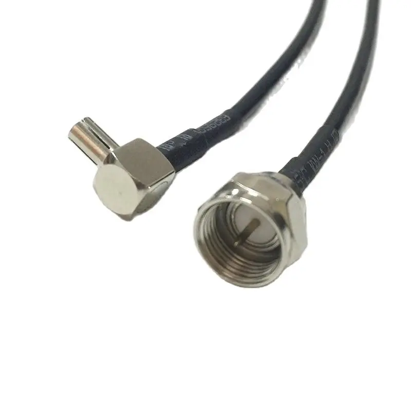 Cable de módem inalámbrico con enchufe macho F a conector de ángulo recto TS9, Cable RG174 de 20CM y 8 pulgadas, envío rápido