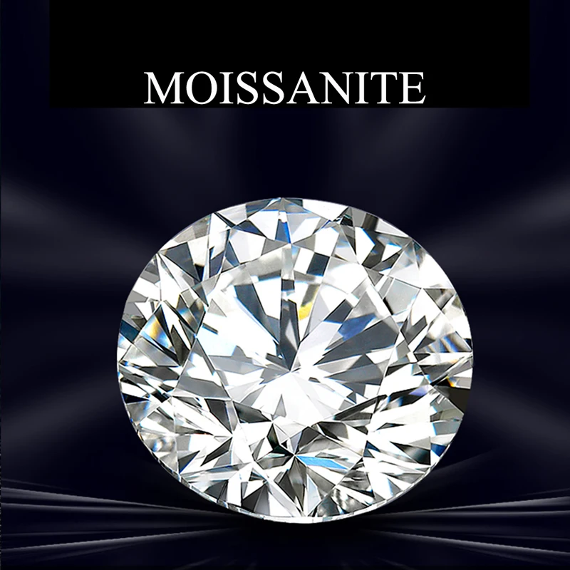 Moissanita suelta de 1.0ct quilate 6,5mm D Color redondo corazones brillantes y flechas cortadas VVS1 anillo pulsera joyería DIY Material CZ zirconia