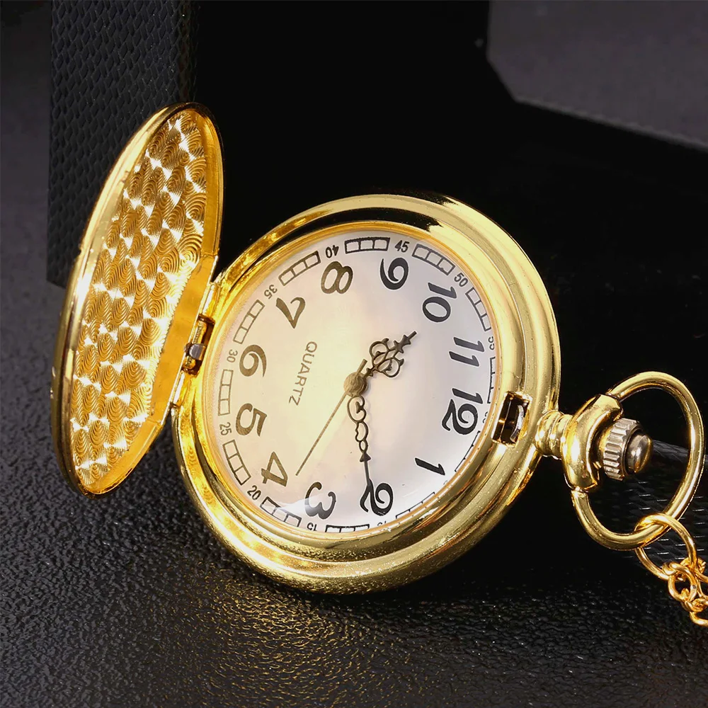 8967Golden lettering English letters to send holiday gifts large English lettering flip gift  pocket watch