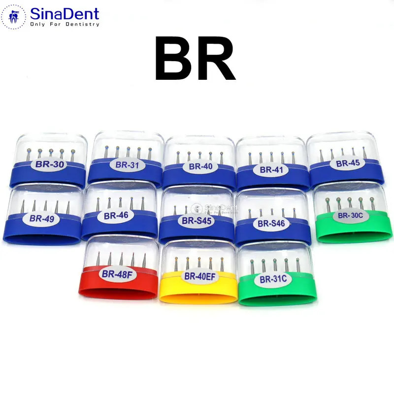 

10 boxes Dental Diamond Burs BR Series High Speed Handpieces Grit Burs for Removing Caries