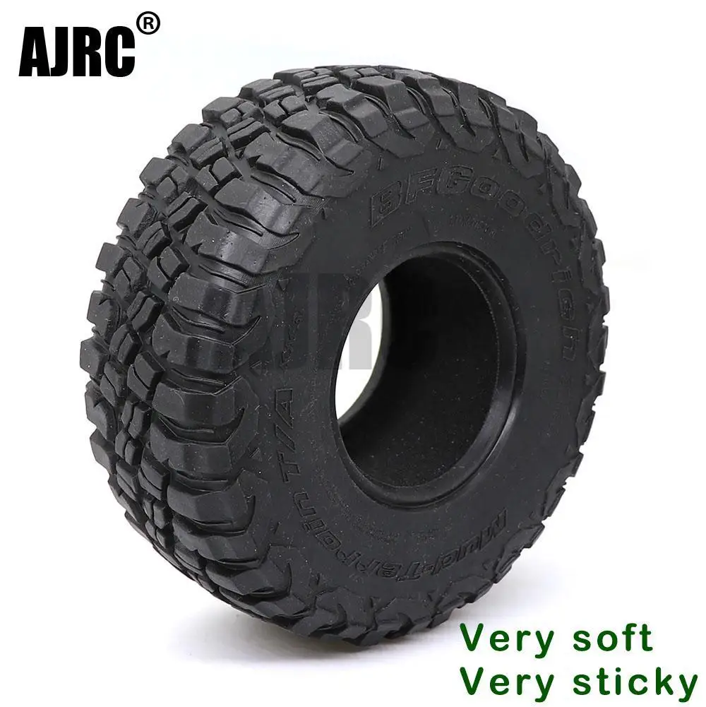 Ajrc-pneus de borracha 2,2 polegadas 120mm para carro, trilha de rocha redcat scx10 ii axial 90046 90047 traxxas trx-4 rc4wd d90 d110 tf2 rc