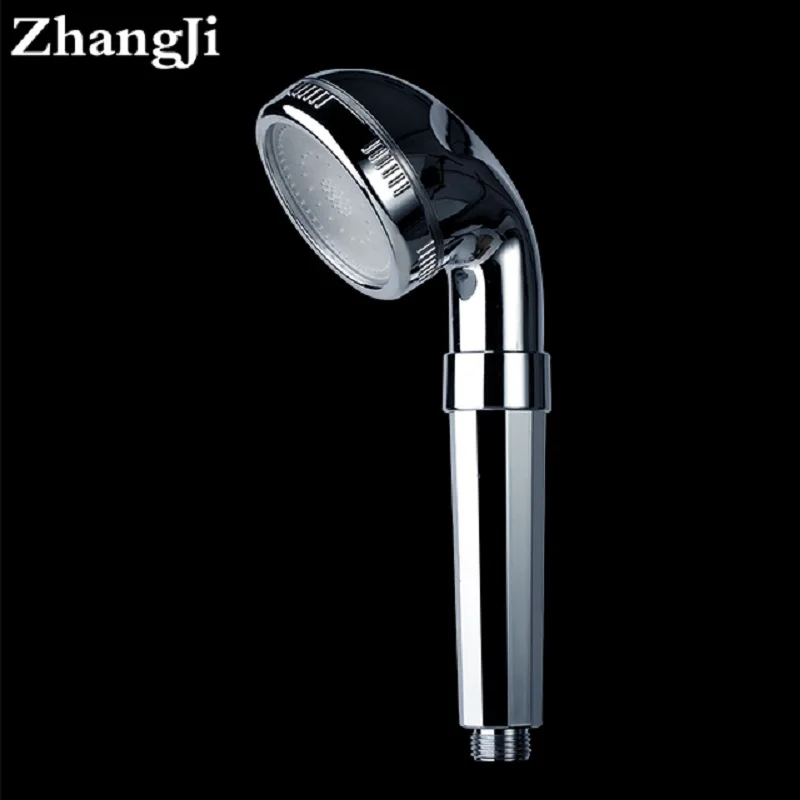 ZhangJi Multi-layer Electroplate Temperature Sensor Shower Head Water Power Colorul LED Bathroom Accessories Shower Head