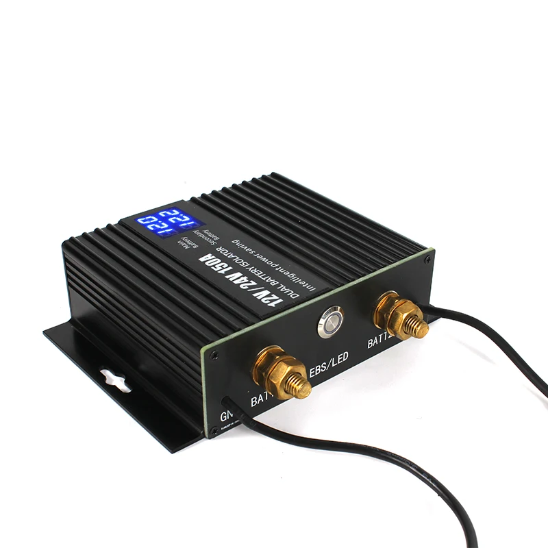 

HEYRV Camper 12V/24V 150Amp Dual Battery Isolator Voltage Relay with Digital Volt Display