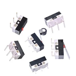 5Pcs Micro Limit Switch Momentary Push Button Switch 1A 125V AC Mouse Switch 3Pins Long Handle Roller Lever Arm SPDT 12*6*6mm