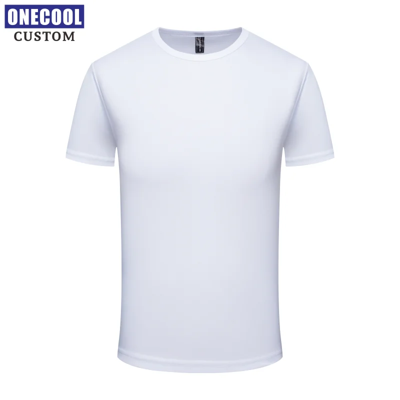 9 Colors Breathable Quick-Drying T-Shirt Custom Logo Embroidery Text Brand Summer Sports Tops ONECOOL 2021