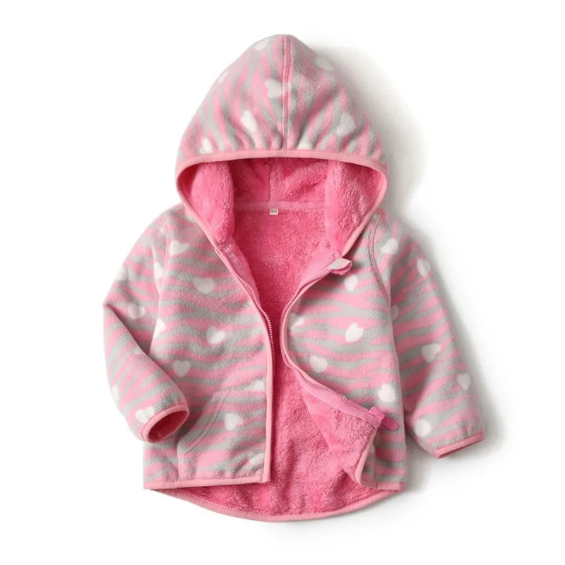 2-6T Blumen Alle Gedruckt Neue Mädchen Outwears Fleece für Winter Herbst Baby Jacken Mäntel Blumen Kinder Mädchen jacke – Detail 10