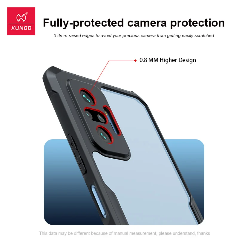 Xundd stoßfeste Hülle für Redmi Note 10 Pro, transparente Hülle, Note 10, 11 Pro Max, 10S