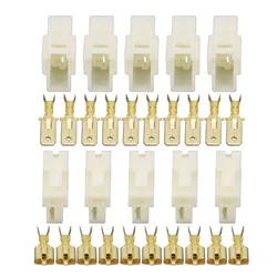 5 Sets 2 Pin DJ7022-6.3-11/21 Electrical Wire Connectors Plug Male and female Automobile Connector 2P