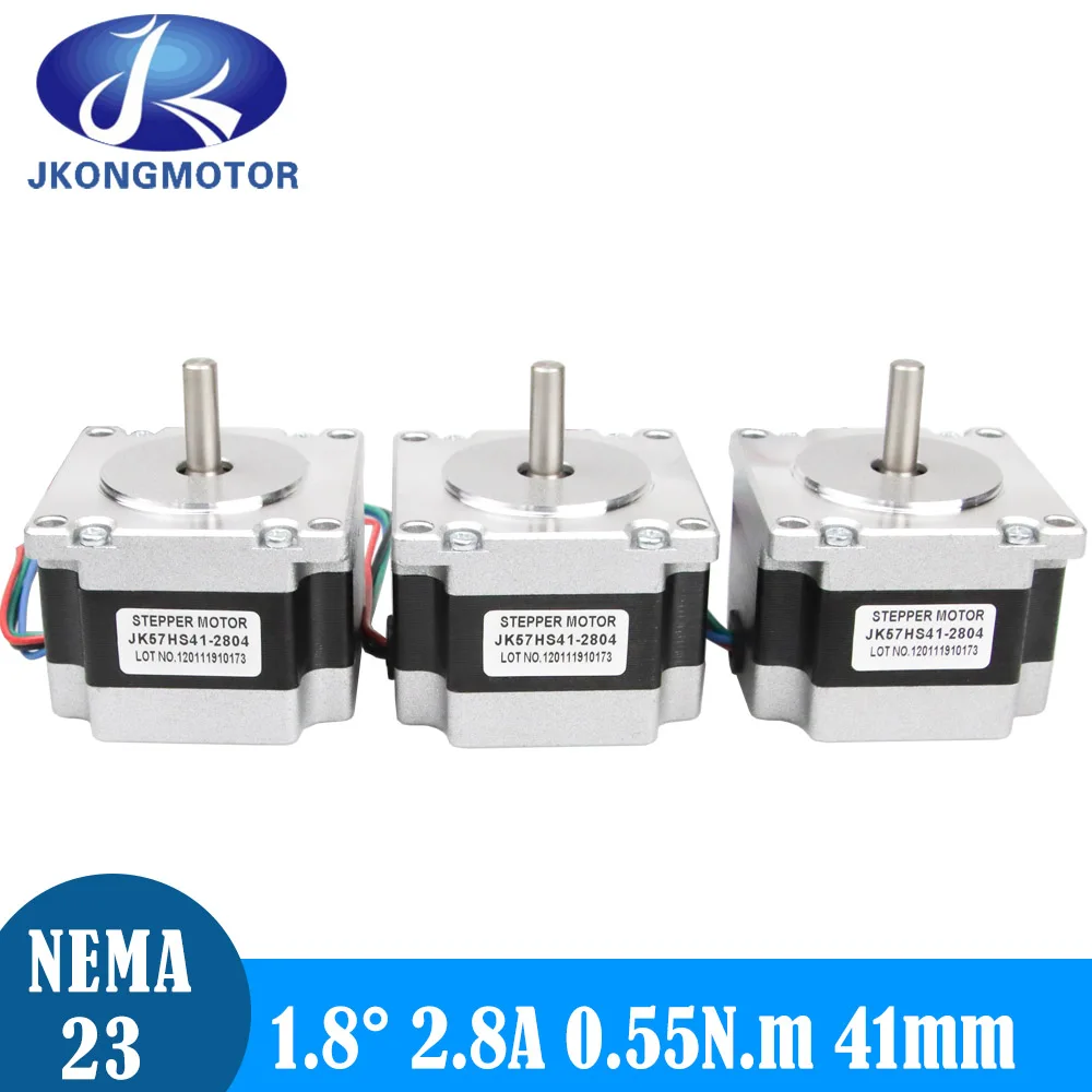 NEMA23 CNC Stepper Motor 57 x41mm 0.55N.m 4-Lead 1.8deg Nema 23 2.8A D=6.35mm Stepping Motor For CNC machine and 3D printer