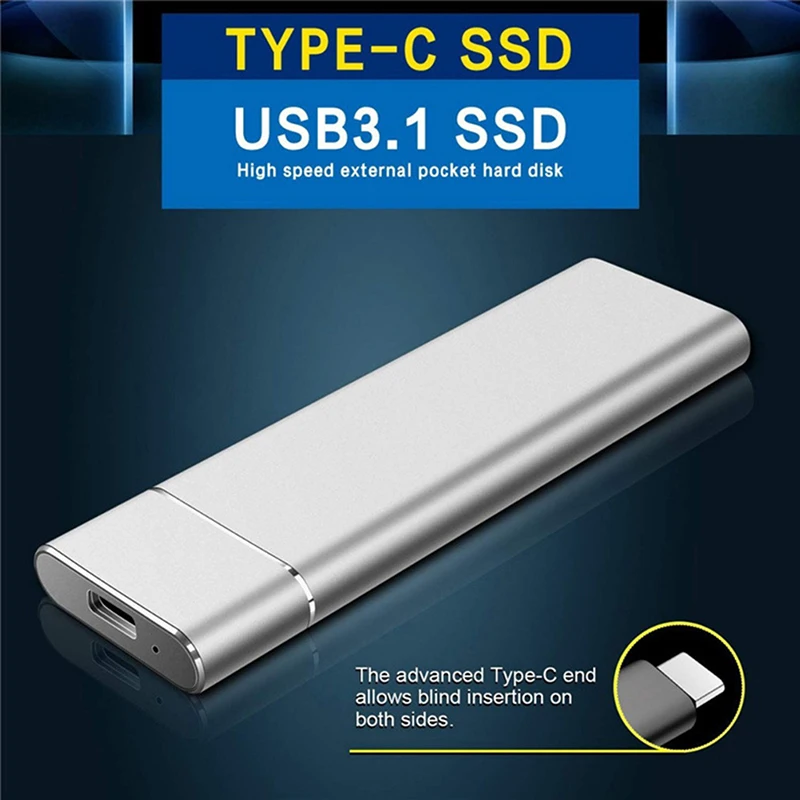 Original 2TB ภายนอก SSD 1TB 500GB Solid State Drive USB 3.1ภายนอก SSD Typc-C แบบพกพา