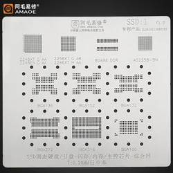 BGA Reballing Stencil For BGA96/152/132/136/316/272/100 DDR SSD master control IC Chip Tin Planting Soldering template Net