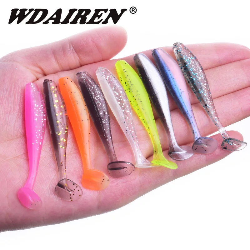 10pcs/Lot Fishing Easy Shiner Soft Lure 5cm 1.2g Bass Double Color Silicone Artificial Bait Jig Wobblers Carp Swimbait Tackle