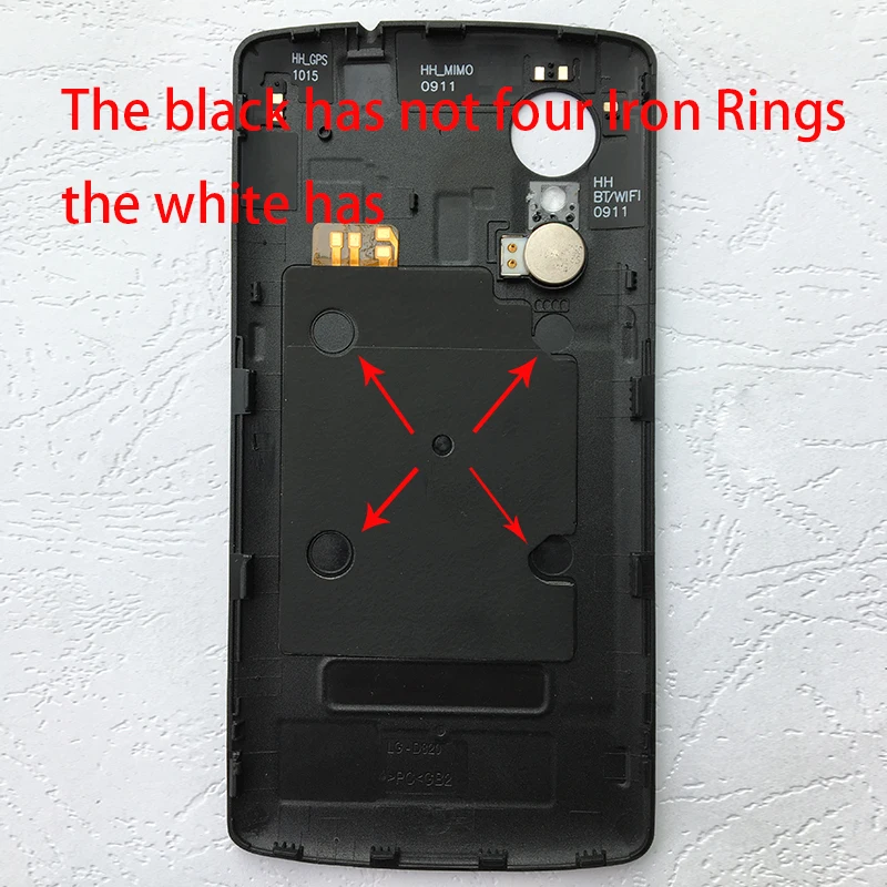 ZUCZUG yeni plastik pil kapak arka konut LG google nexus 5 D820 D821 geri durumda NFC anten + Buzzer vibratör