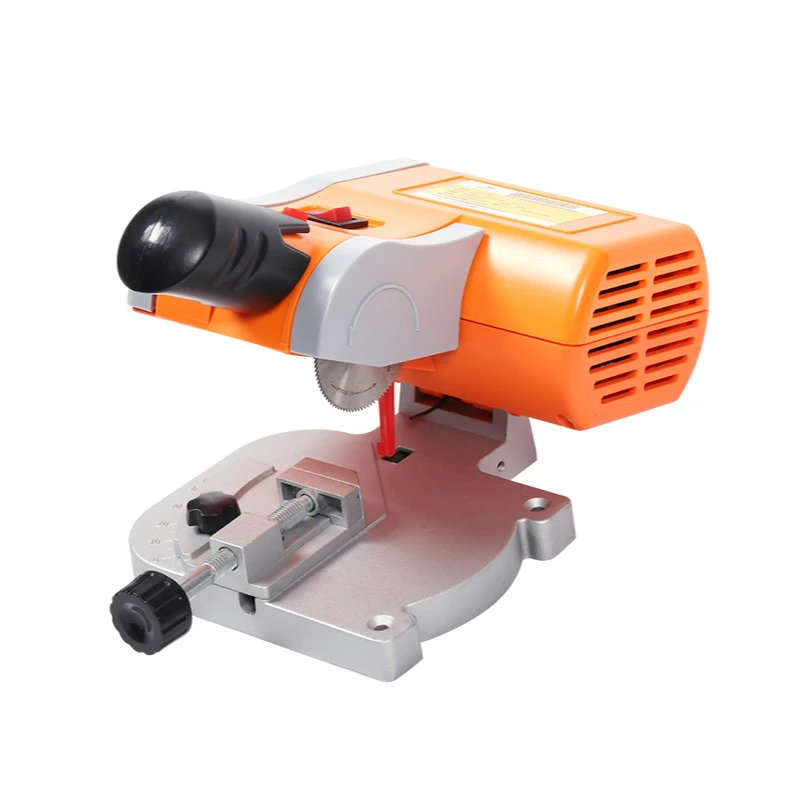 

220V Table Cutting Machine Bench Mini Cut-off 0-45 Miter Saw Steel Blade 3/8" For cutting Metal Wood Plastic